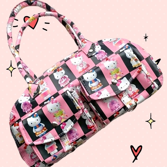 ๐ Hello Kitty - Satchel - Small Tote Bag - World Traveler - With Wallet - Pink - Picture 11 of 12